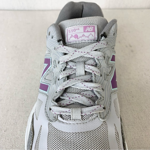 New Balance Women's 510 V4 Light Gray/Purple All Terrain Athletic Shoes - Size 8 - Picture 10 of 14